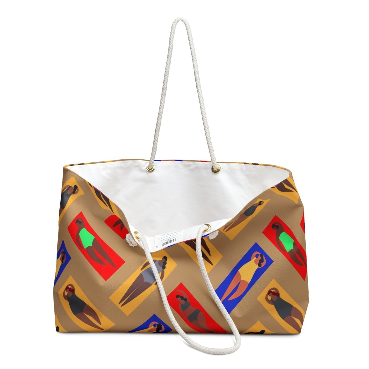 Women on Beach Weekender Bag - Afrocentric Art by The Trini Gee