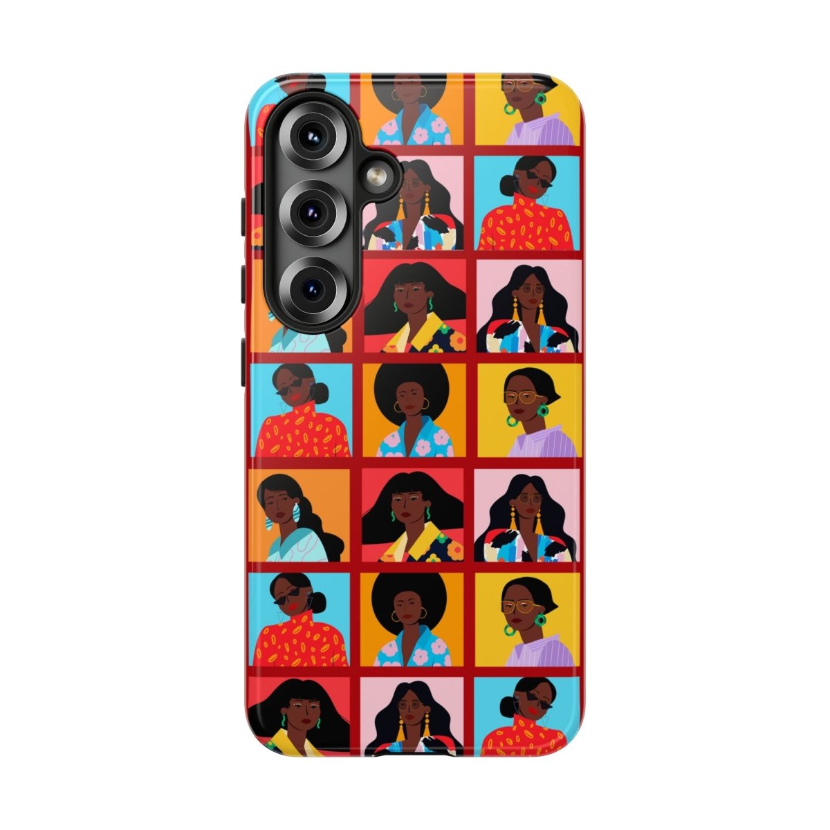 Women Squares Phone Case - Afrocentric Art by The Trini Gee