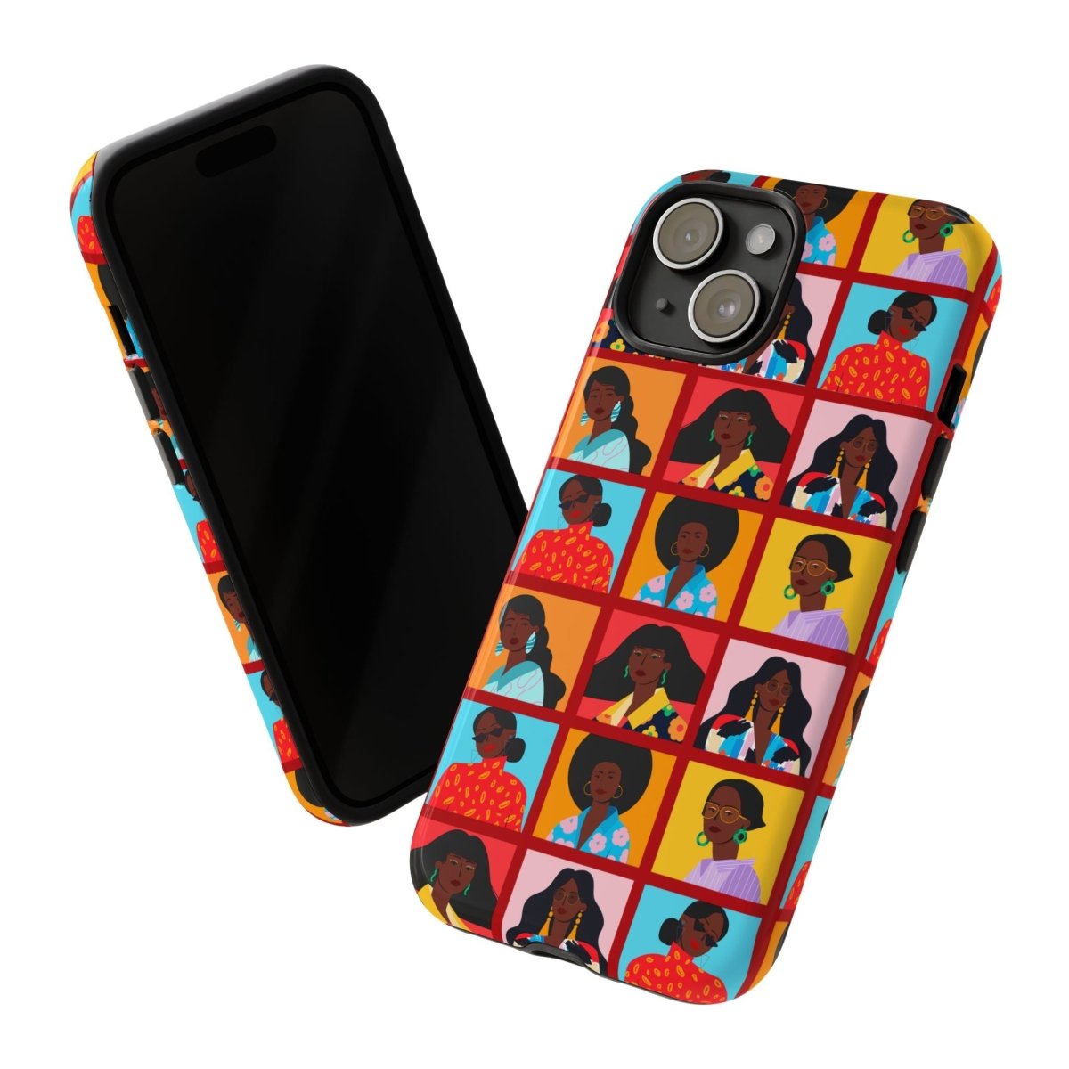 Women Squares Phone Case - Afrocentric Art by The Trini Gee