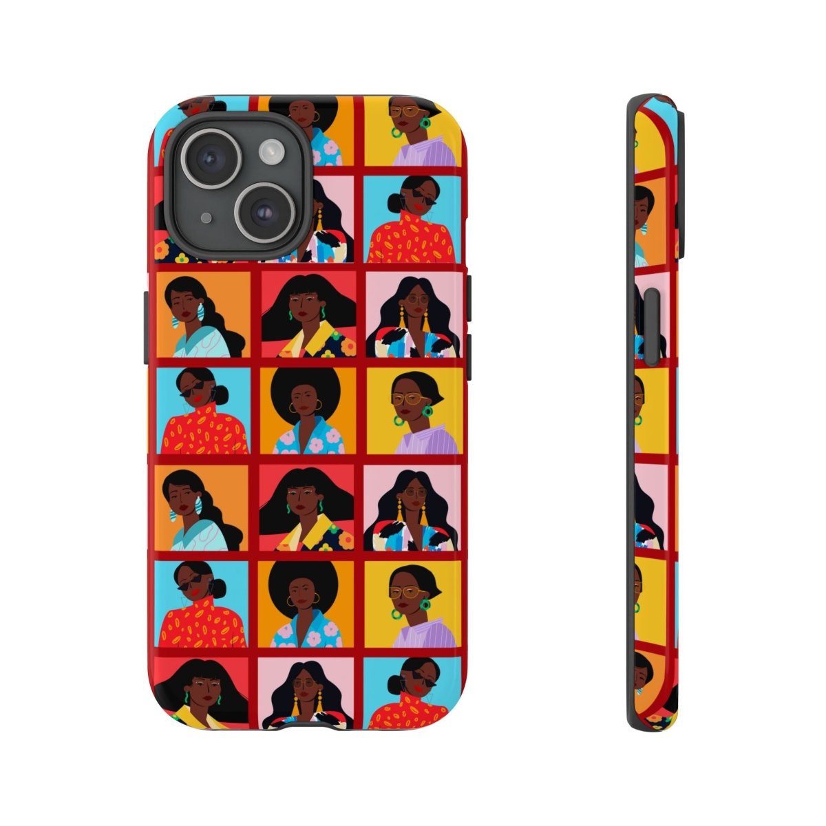 Women Squares Phone Case - Afrocentric Art by The Trini Gee