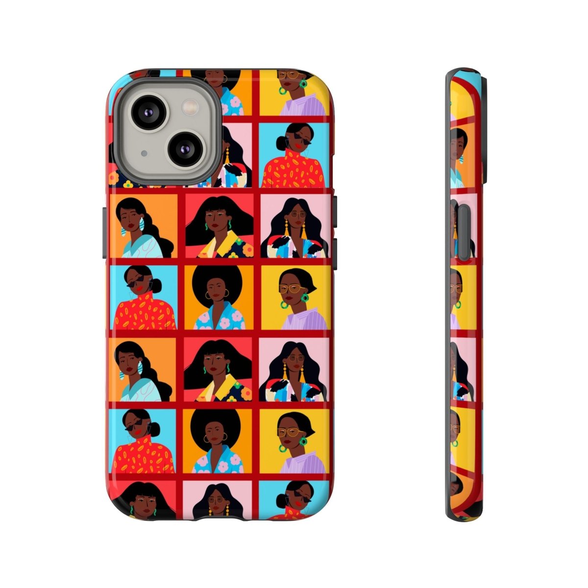 Women Squares Phone Case - Afrocentric Art by The Trini Gee