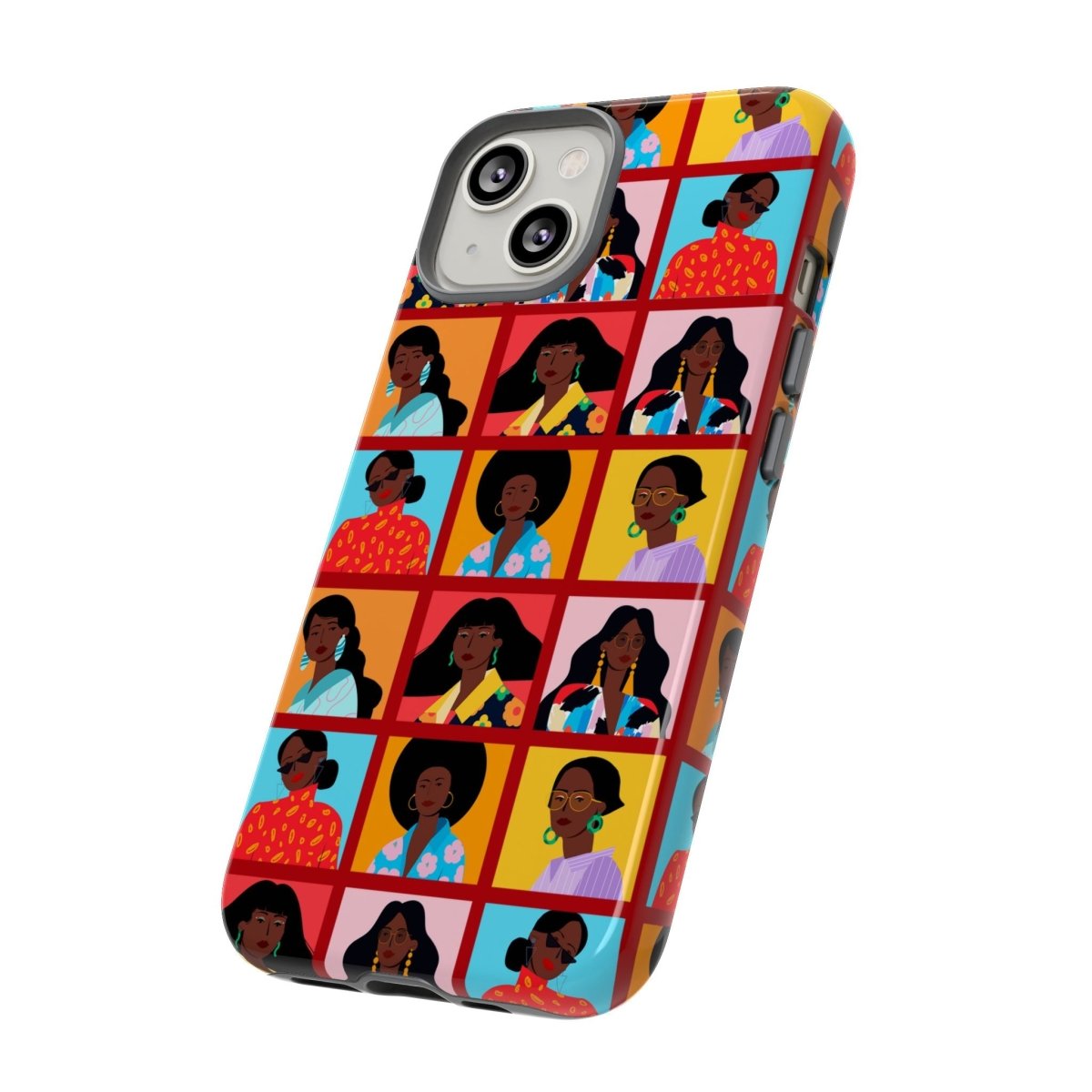Women Squares Phone Case - Afrocentric Art by The Trini Gee