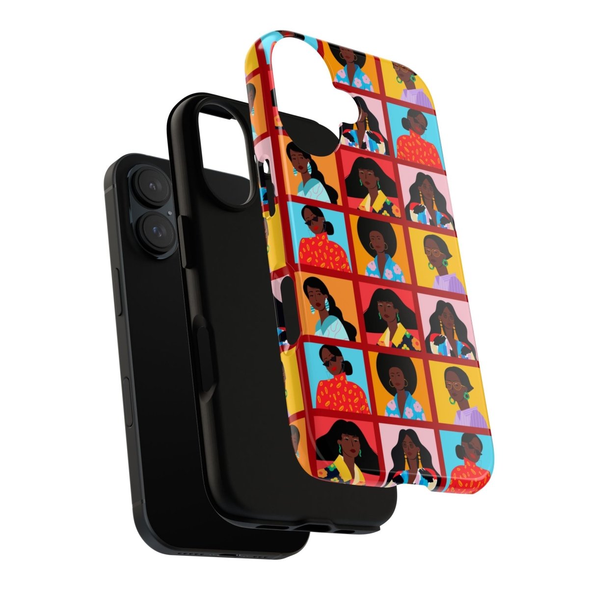 Women Squares Phone Case - Afrocentric Art by The Trini Gee
