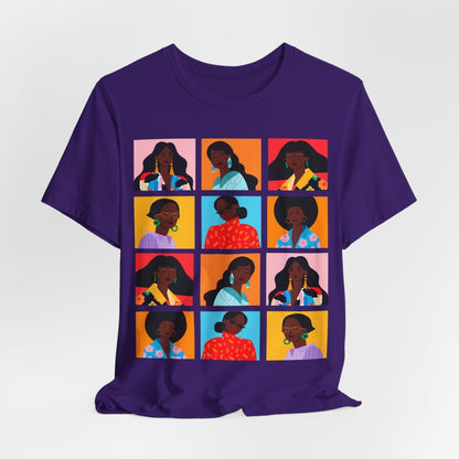 Women Squares T-Shirt - Afrocentric Art by The Trini Gee