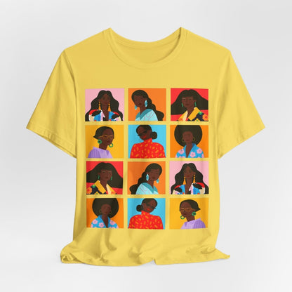Women Squares T-Shirt - Afrocentric Art by The Trini Gee