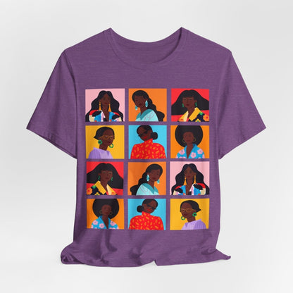 Women Squares T-Shirt - Afrocentric Art by The Trini Gee
