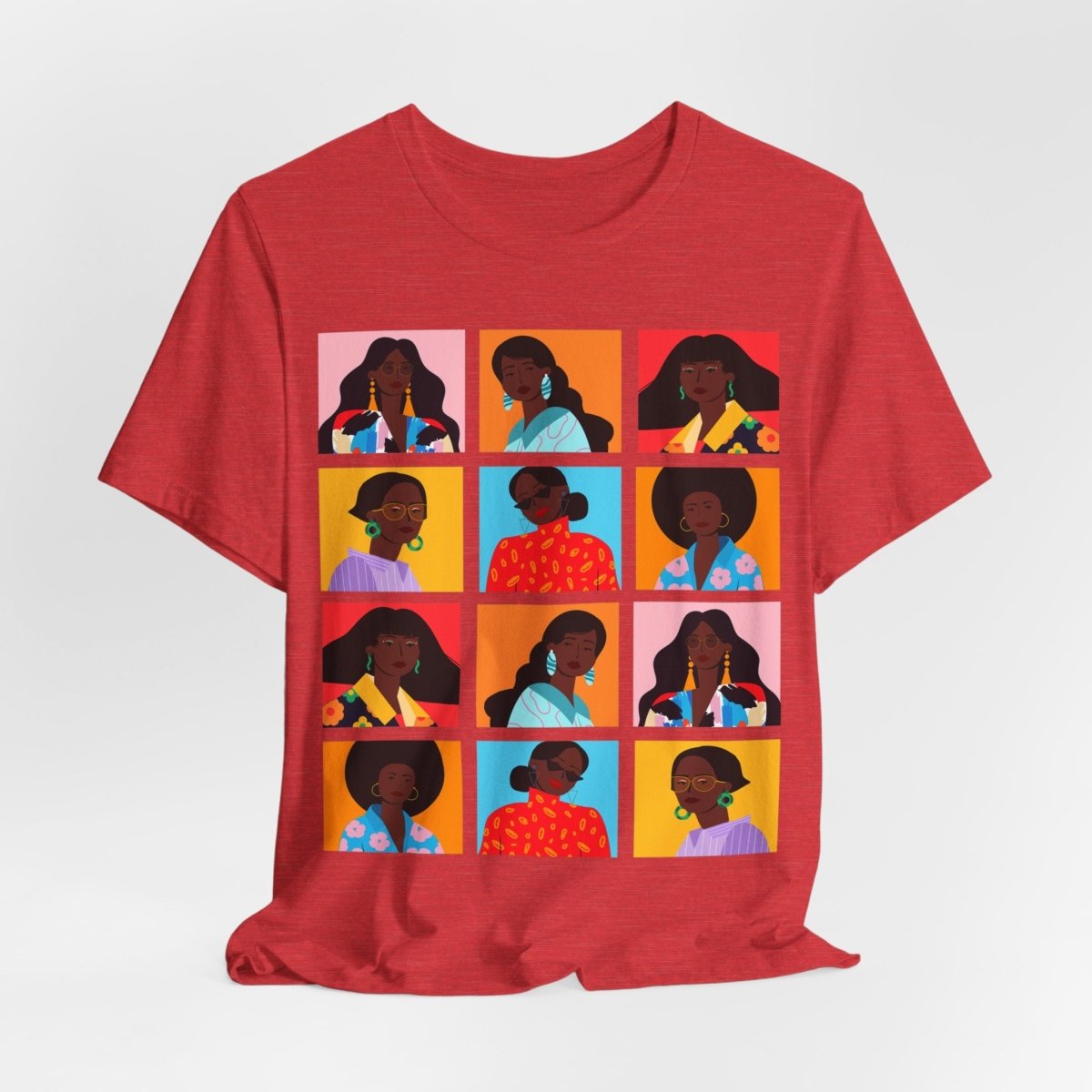 Women Squares T-Shirt - Afrocentric Art by The Trini Gee