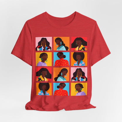 Women Squares T-Shirt - Afrocentric Art by The Trini Gee