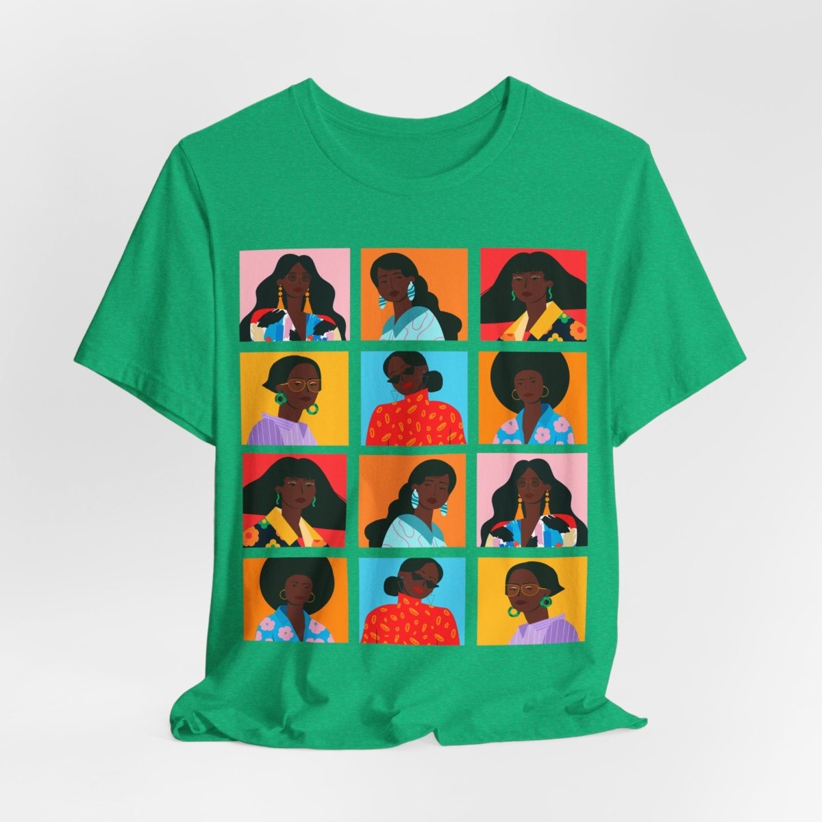 Women Squares T-Shirt - Afrocentric Art by The Trini Gee
