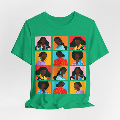 Women Squares T-Shirt - Afrocentric Art by The Trini Gee
