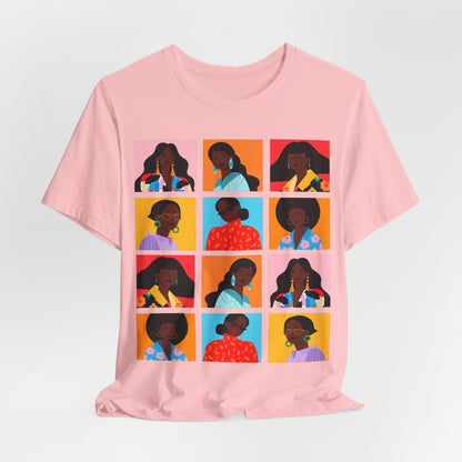 Women Squares T-Shirt - Afrocentric Art by The Trini Gee