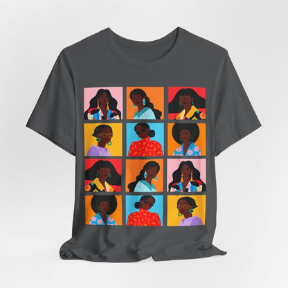 Women Squares T-Shirt - Afrocentric Art by The Trini Gee