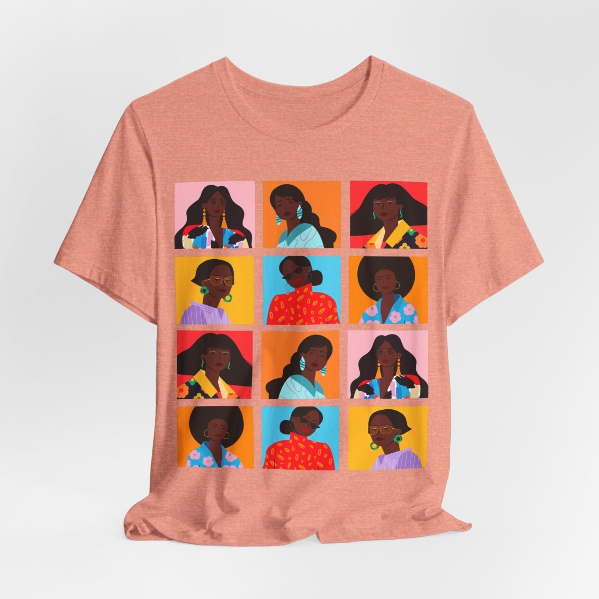 Women Squares T-Shirt - Afrocentric Art by The Trini Gee