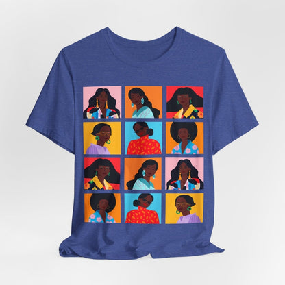 Women Squares T-Shirt - Afrocentric Art by The Trini Gee