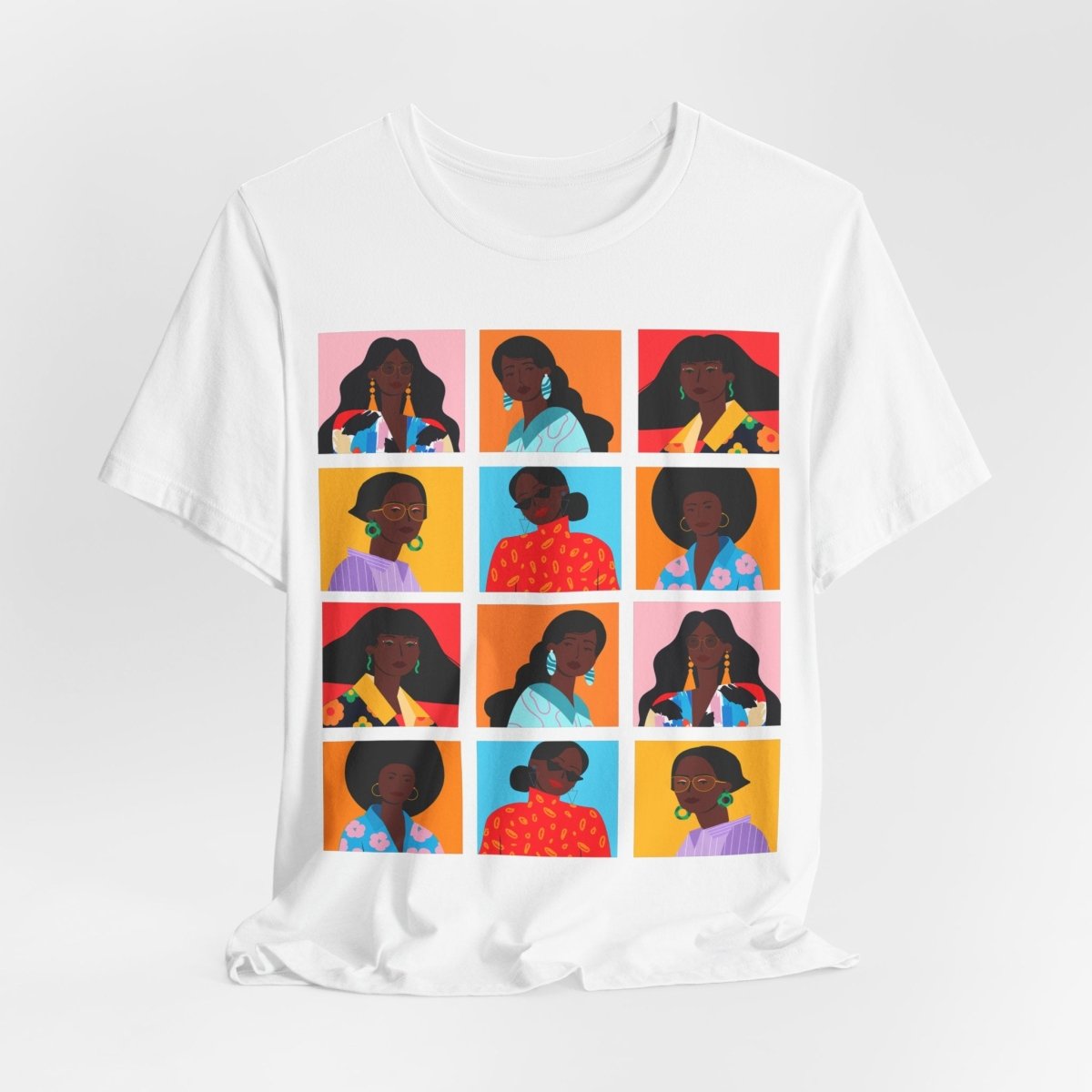 Women Squares T-Shirt - Afrocentric Art by The Trini Gee