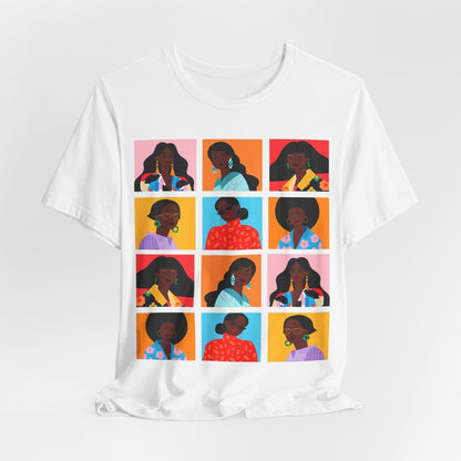 Women Squares T-Shirt - Afrocentric Art by The Trini Gee