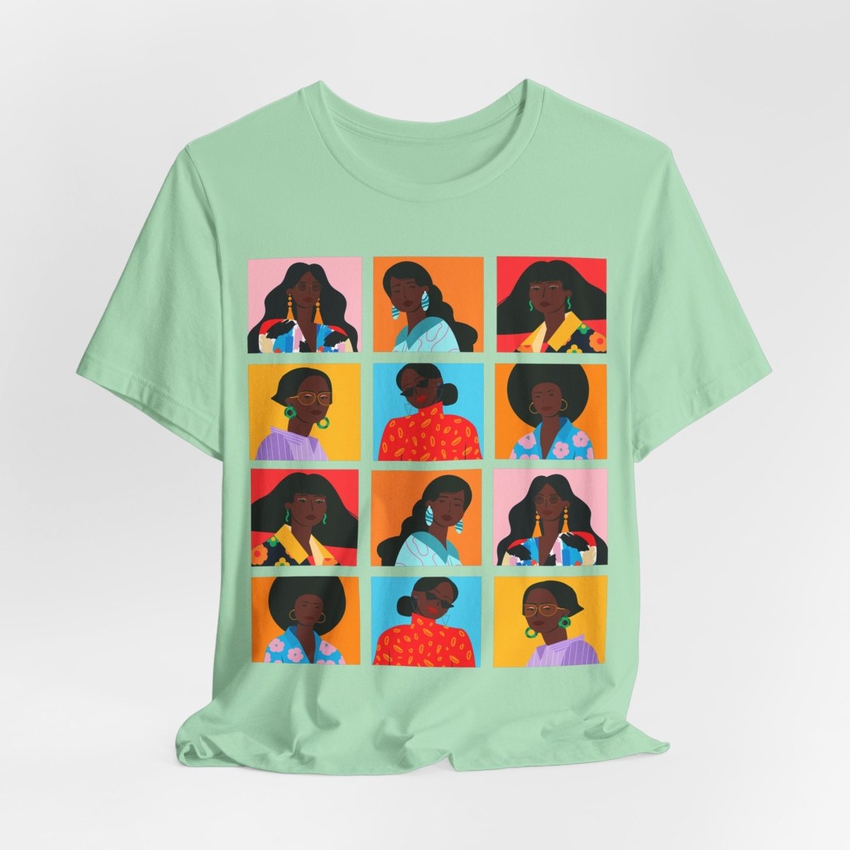 Women Squares T-Shirt - Afrocentric Art by The Trini Gee