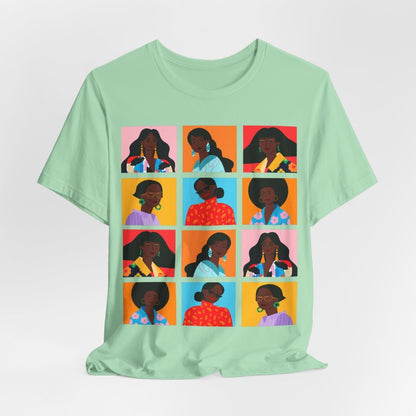 Women Squares T-Shirt - Afrocentric Art by The Trini Gee