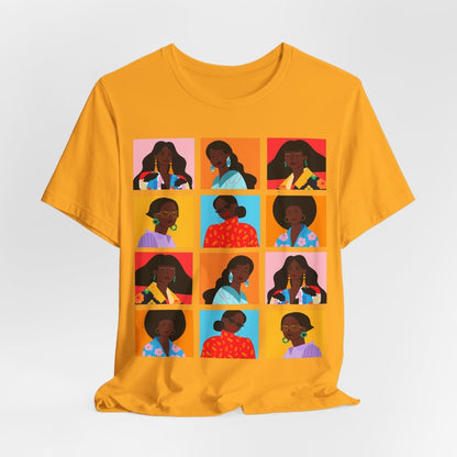 Women Squares T-Shirt - Afrocentric Art by The Trini Gee
