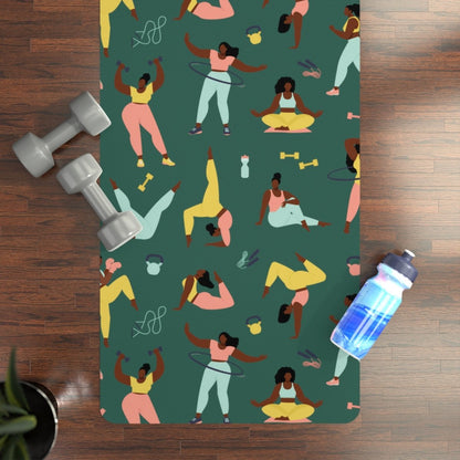 Workout Women Yoga Mat - Afrocentric Art by The Trini Gee