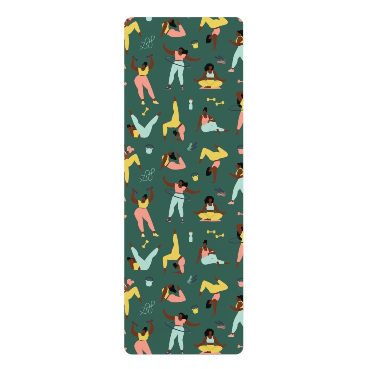Workout Women Yoga Mat - Afrocentric Art by The Trini Gee