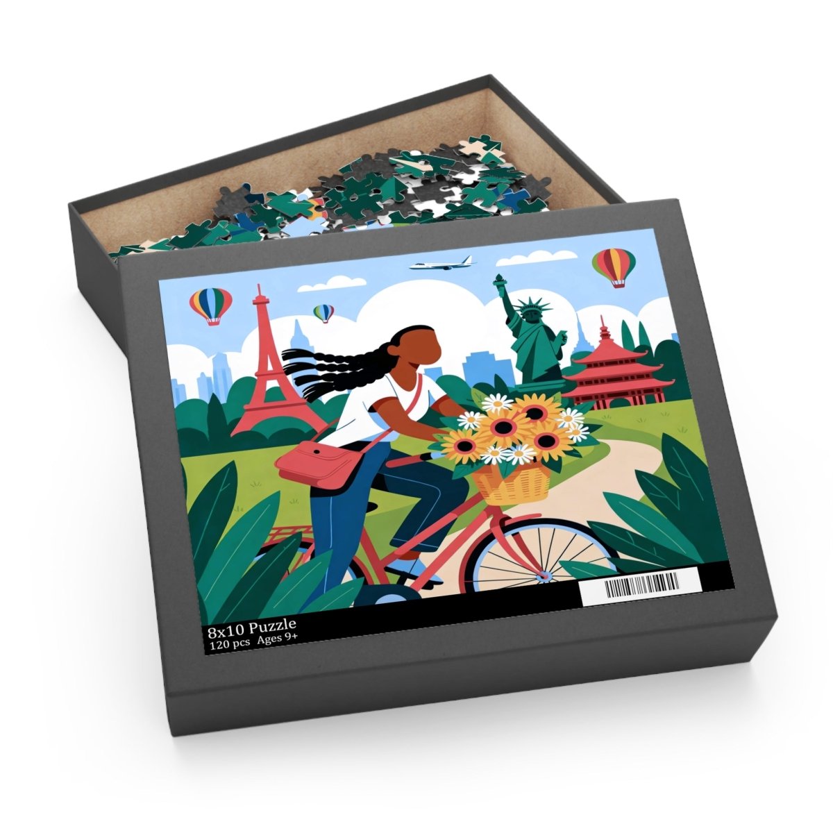 World Bicycle Ride Puzzle - Afrocentric Art by The Trini Gee