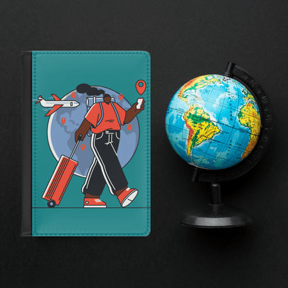 World Travel Passport Cover - Afrocentric Art by The Trini Gee