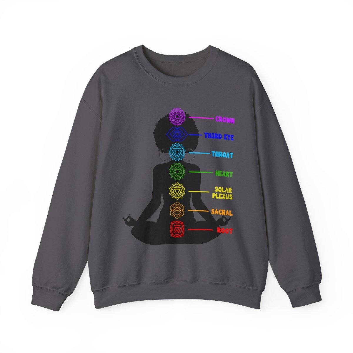 Yoga Chakra Sweatshirt - Afrocentric Art by The Trini Gee