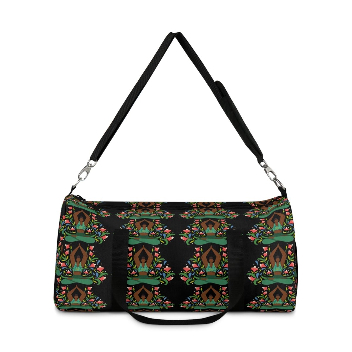 Yoga Floral Duffel Bag - Afrocentric Art by The Trini Gee