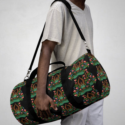 Yoga Floral Duffel Bag - Afrocentric Art by The Trini Gee