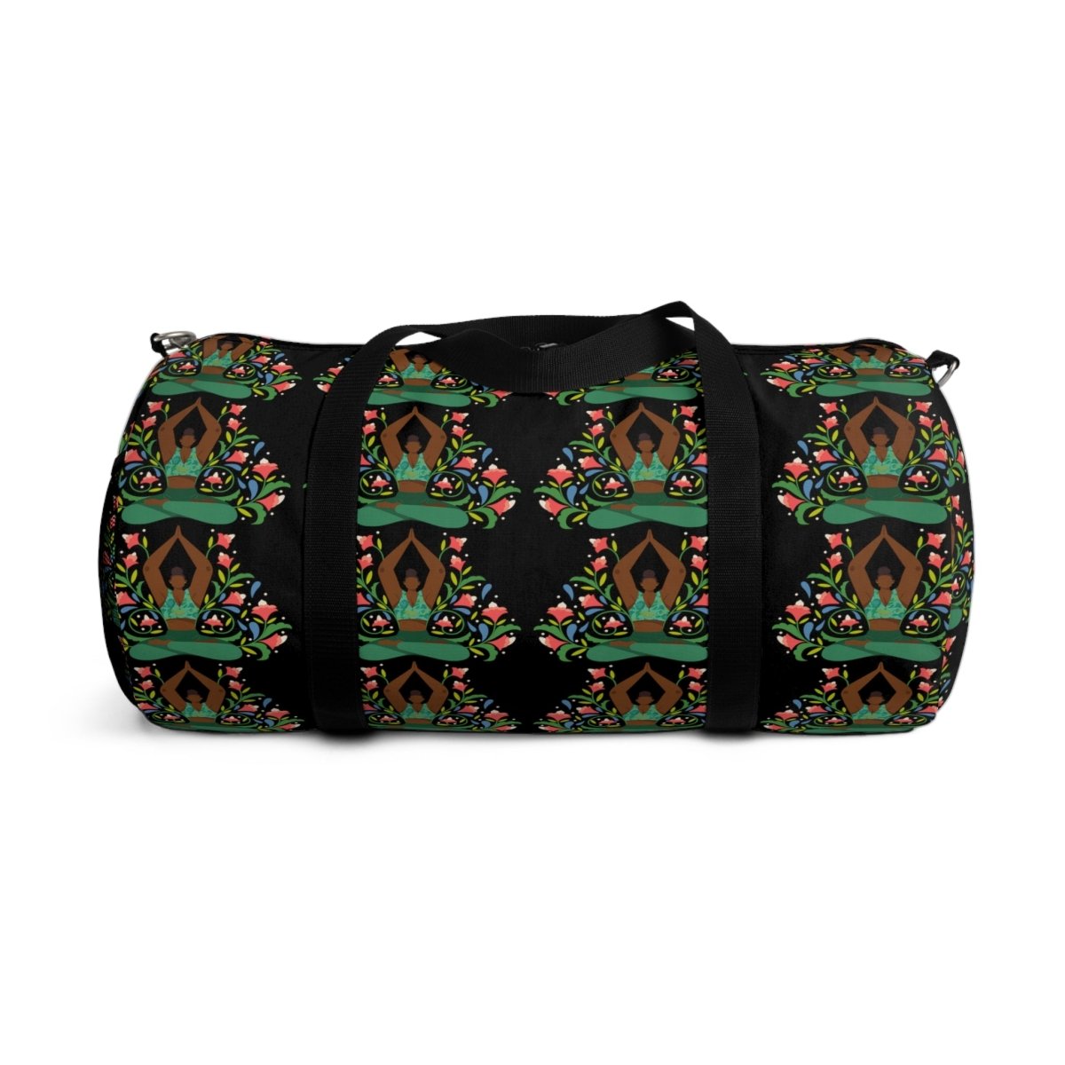 Yoga Floral Duffel Bag - Afrocentric Art by The Trini Gee