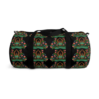 Yoga Floral Duffel Bag - Afrocentric Art by The Trini Gee