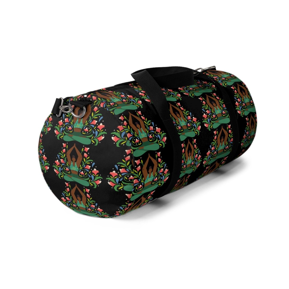 Yoga Floral Duffel Bag - Afrocentric Art by The Trini Gee
