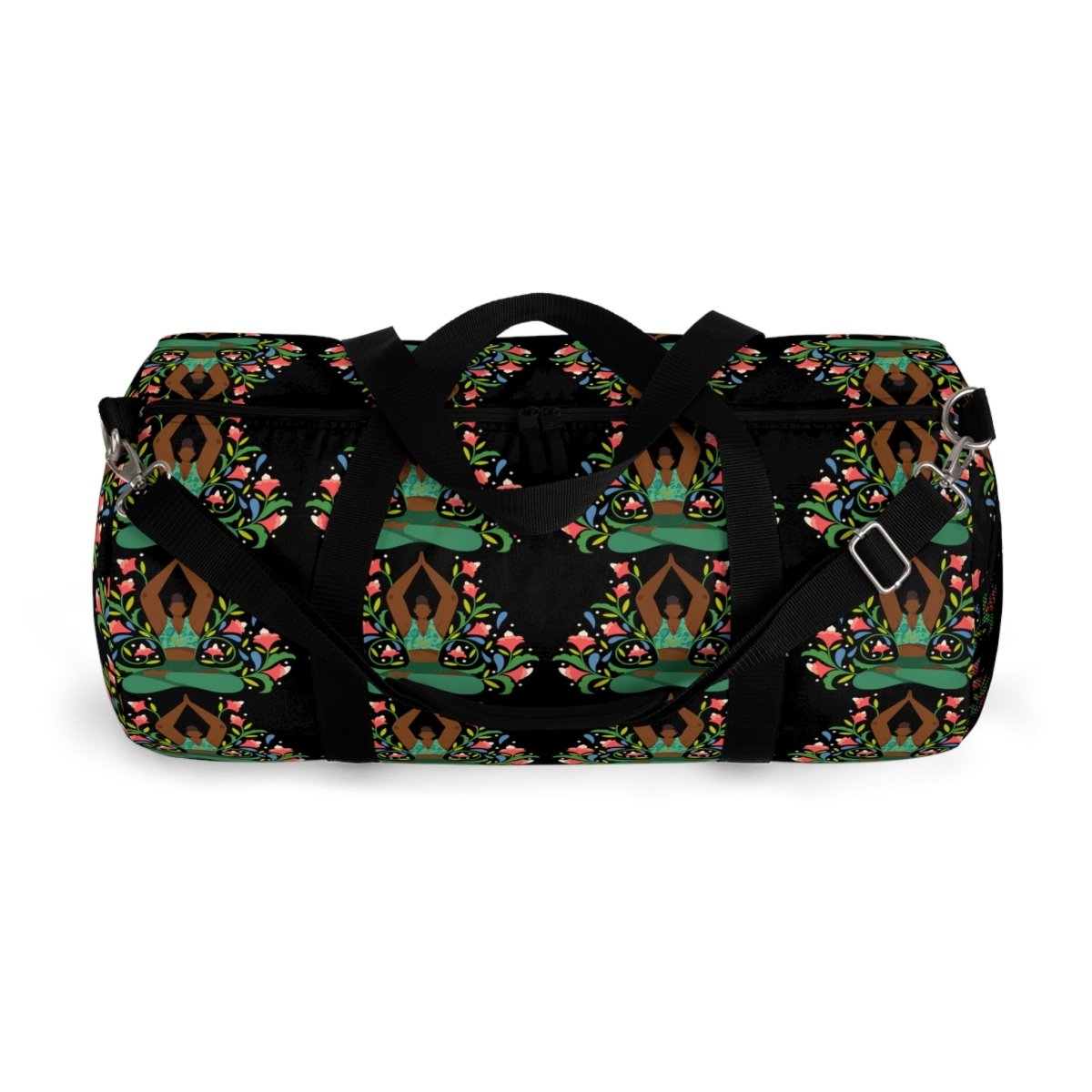 Yoga Floral Duffel Bag - Afrocentric Art by The Trini Gee