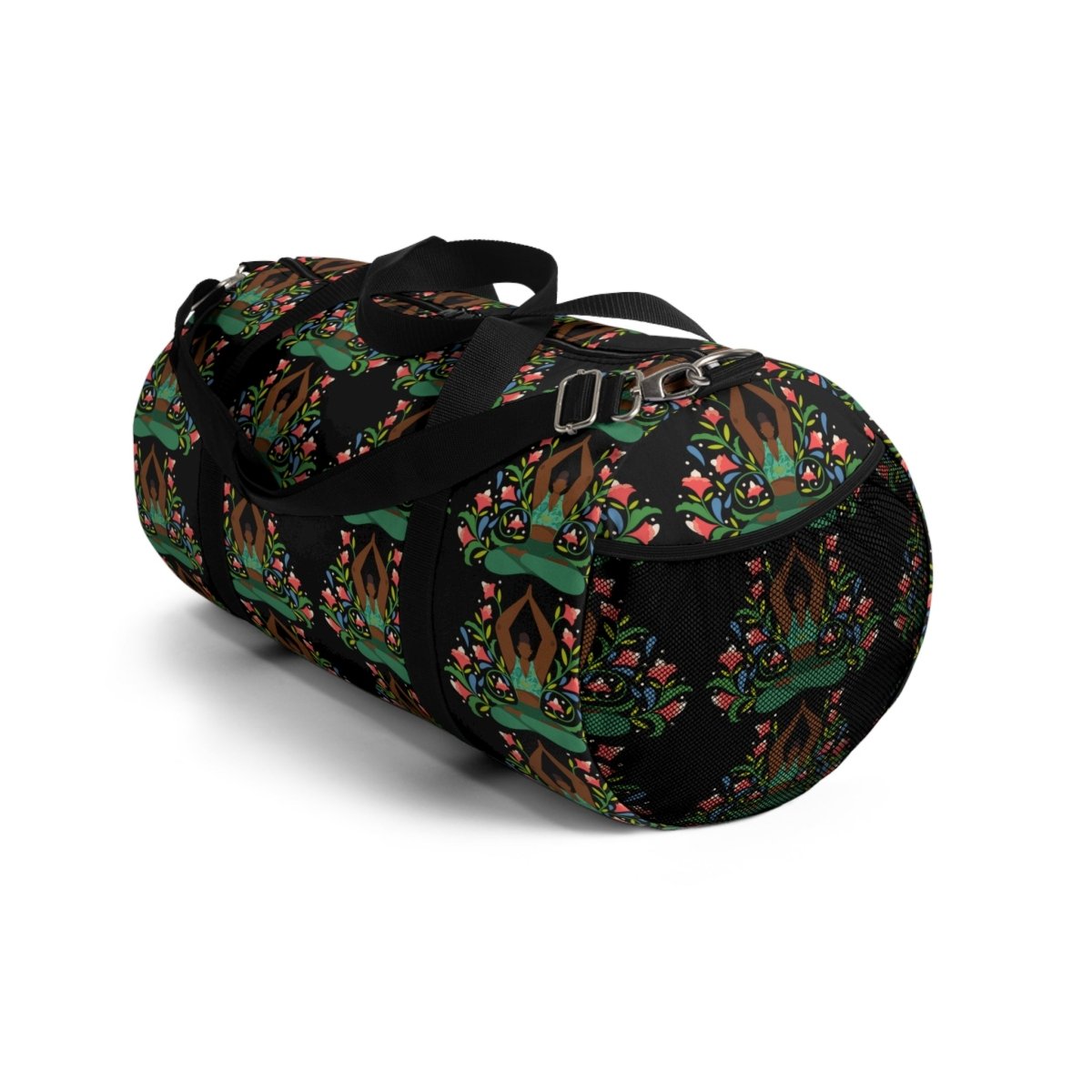 Yoga Floral Duffel Bag - Afrocentric Art by The Trini Gee