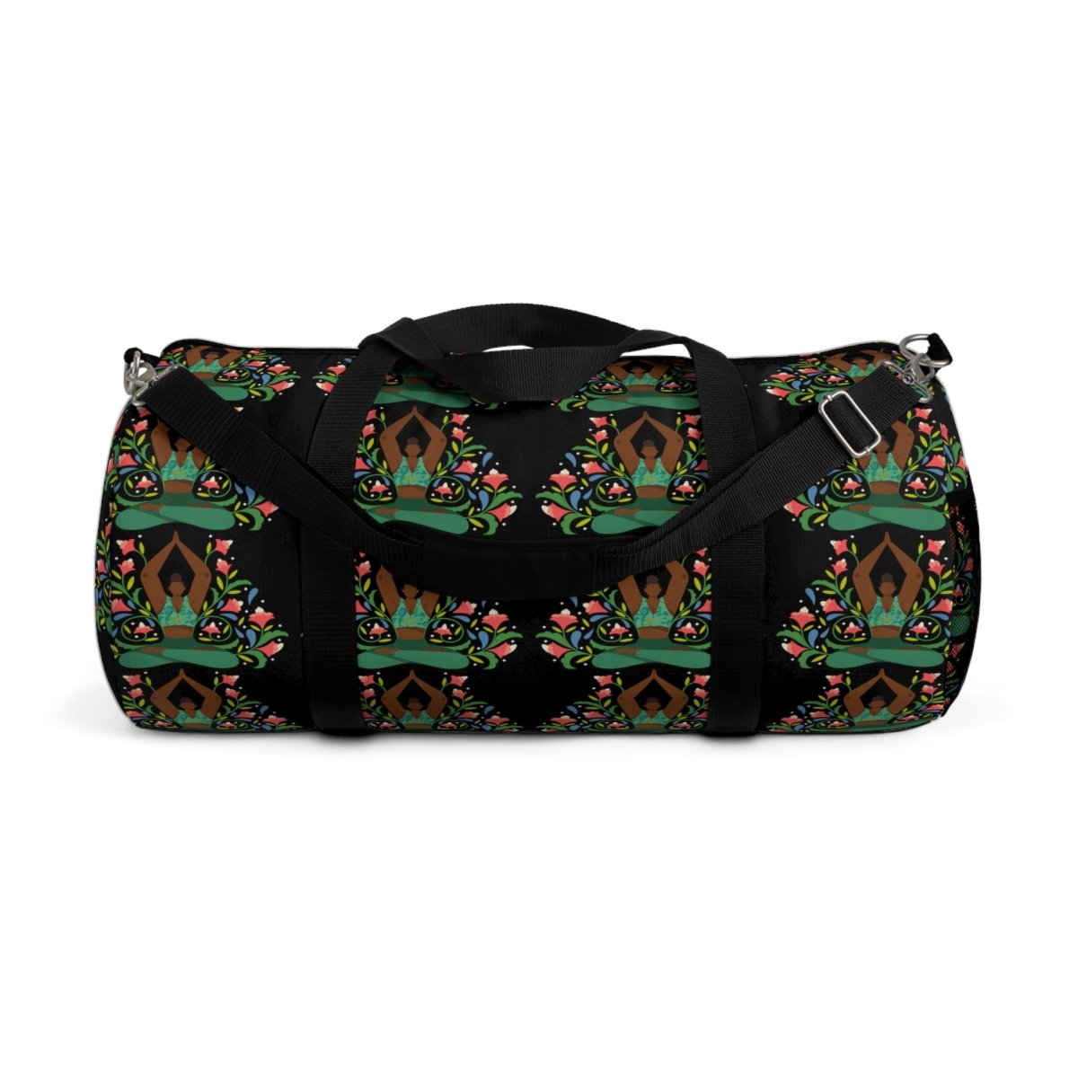 Yoga Floral Duffel Bag - Afrocentric Art by The Trini Gee