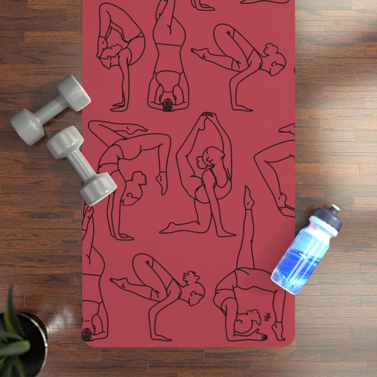 Yoga Line Art Yoga Mat - Afrocentric Art by The Trini Gee