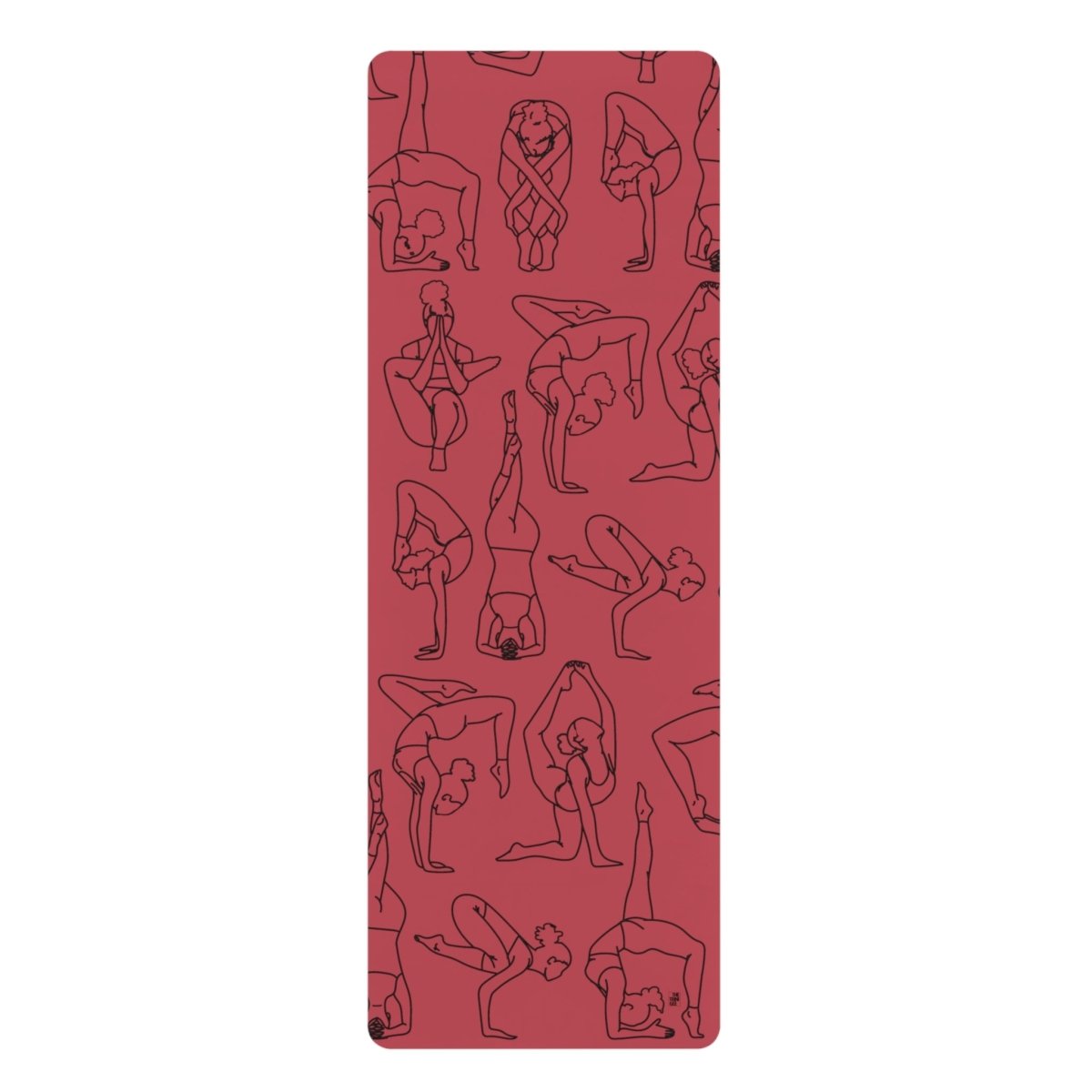 Yoga Line Art Yoga Mat - Afrocentric Art by The Trini Gee