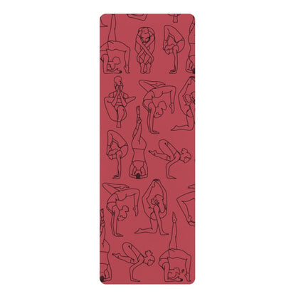Yoga Line Art Yoga Mat - Afrocentric Art by The Trini Gee