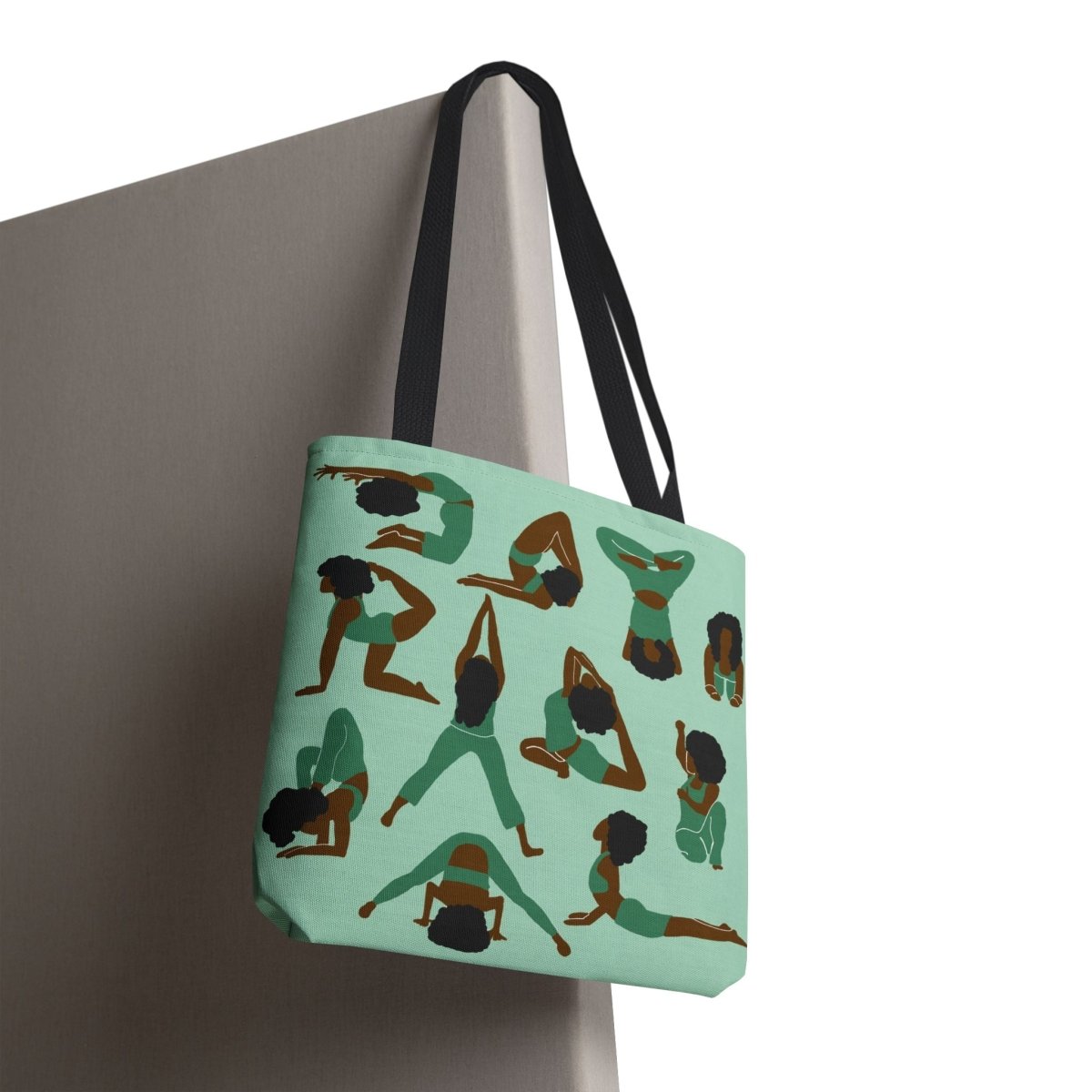 Yoga Poses Tote Bag - Afrocentric Art by The Trini Gee