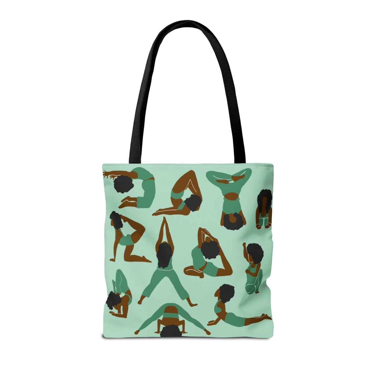 Yoga Poses Tote Bag - Afrocentric Art by The Trini Gee