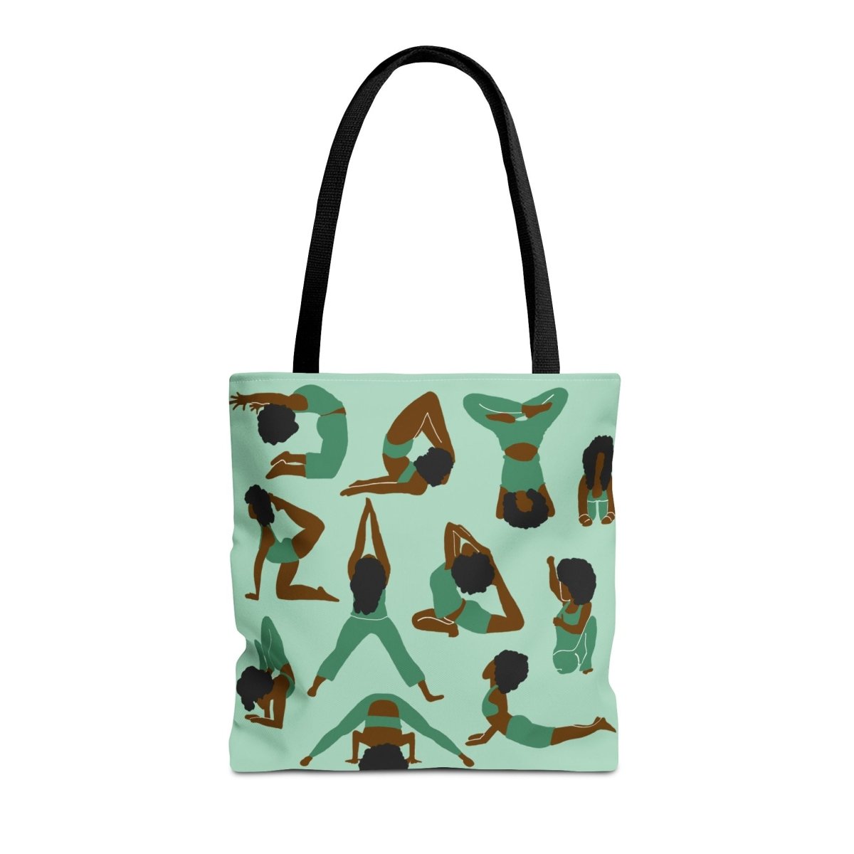 Yoga Poses Tote Bag - Afrocentric Art by The Trini Gee