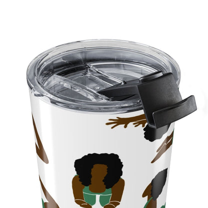 Yoga Women Tumbler - Afrocentric Art by The Trini Gee