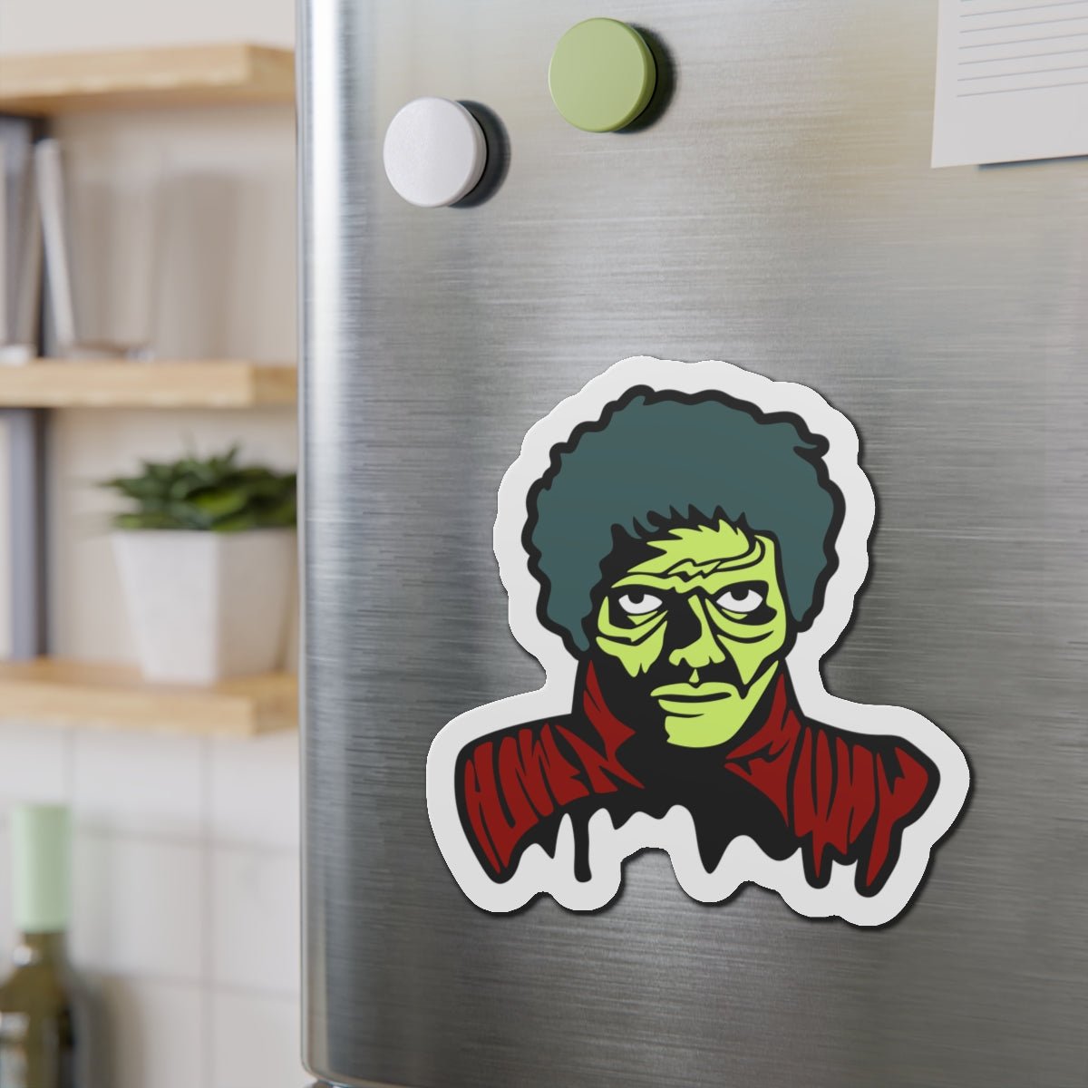 Zombie Die - Cut Magnet - Afrocentric Art by The Trini Gee