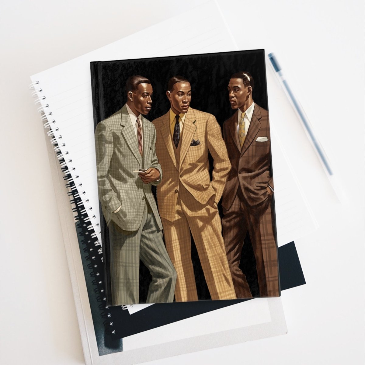 50s Fashion Men Journal - Afrocentric Art by The Trini Gee