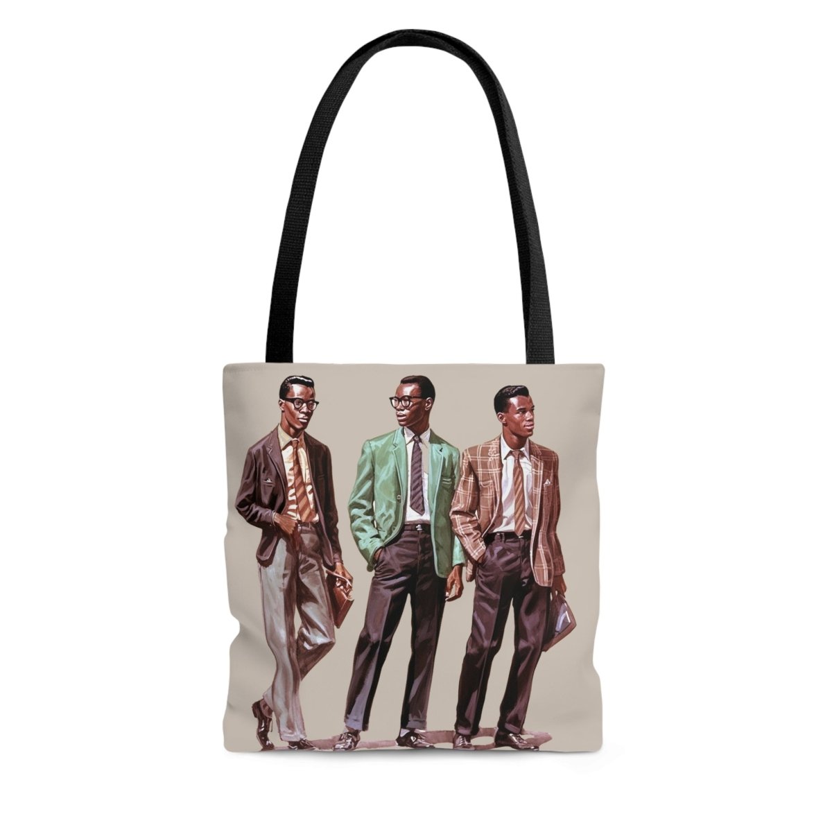 50s Fashion Men Tote Bag - Afrocentric Art by The Trini Gee