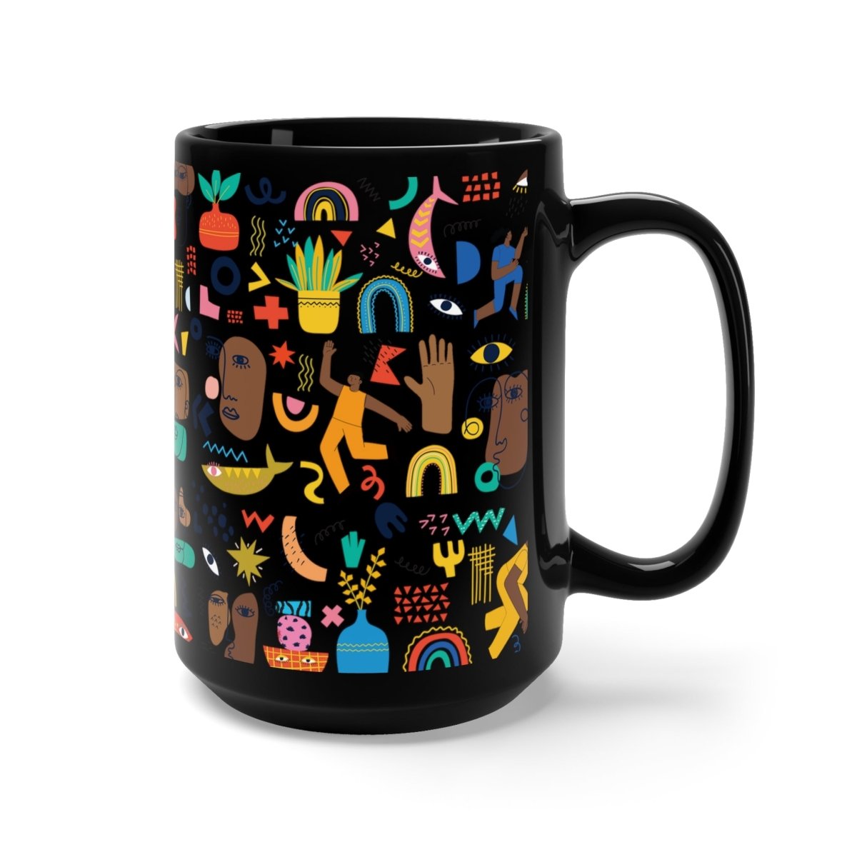 Abstract Black Mug - The Trini Gee