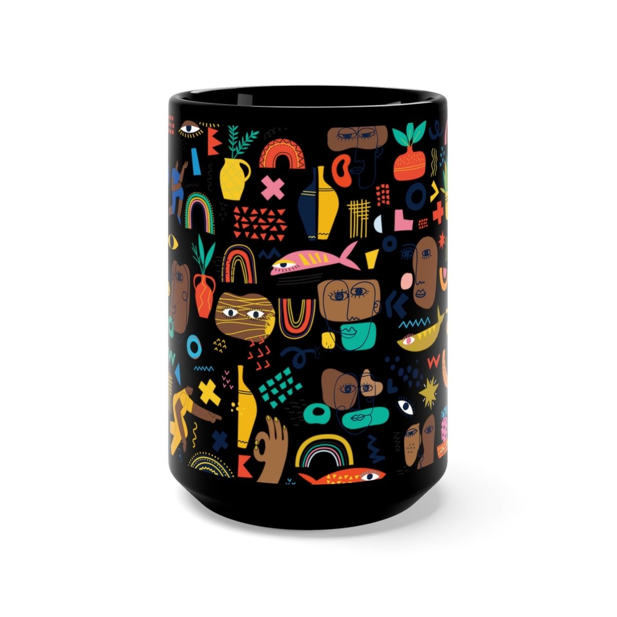 Abstract Black Mug - The Trini Gee