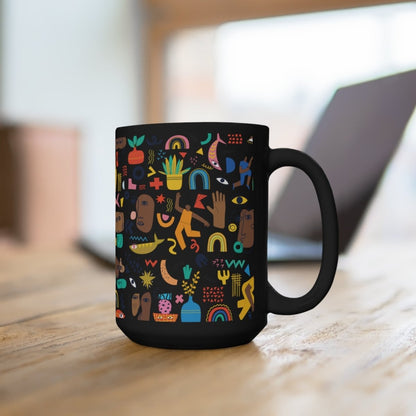 Abstract Black Mug - The Trini Gee