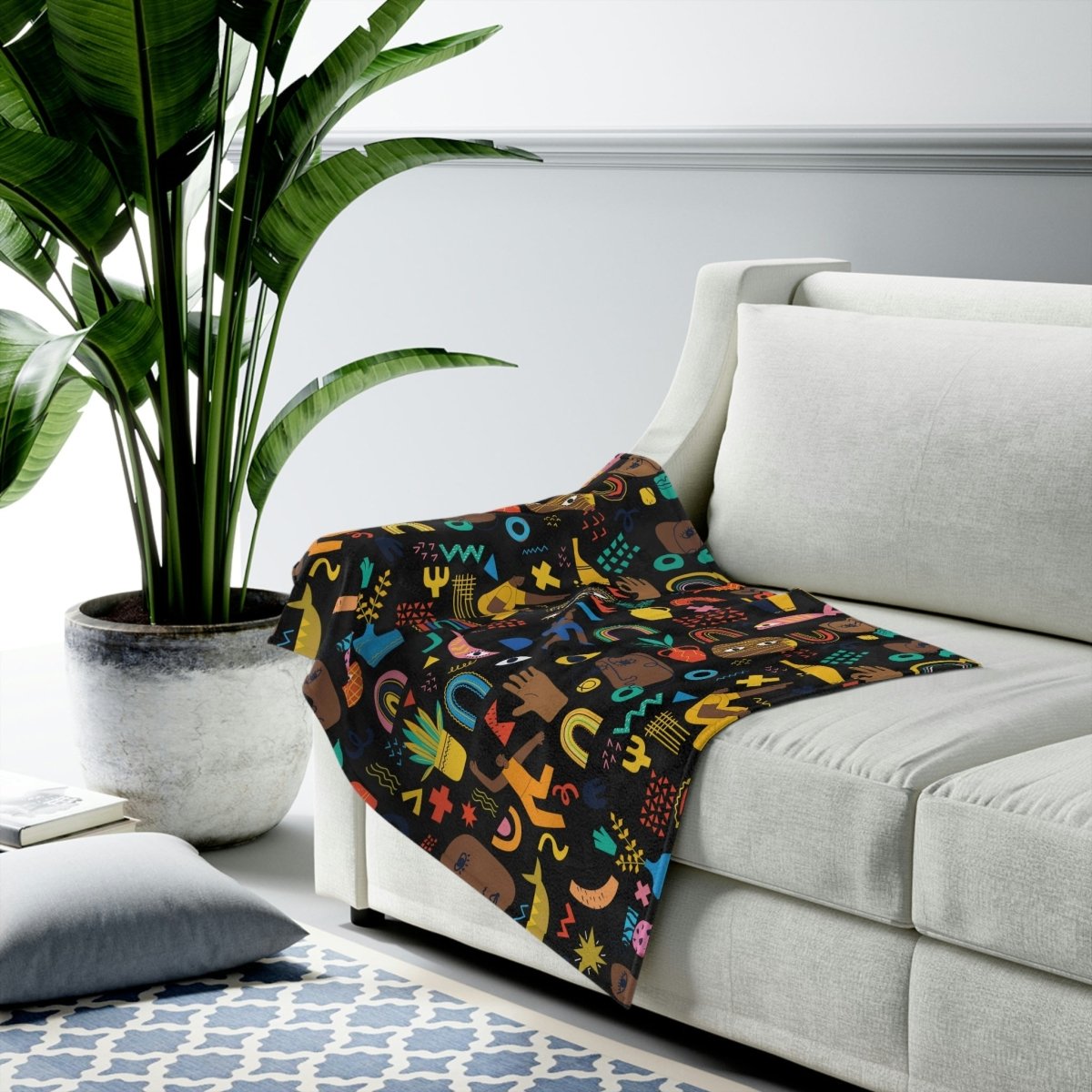 Abstract Pattern Throw Blanket - The Trini Gee